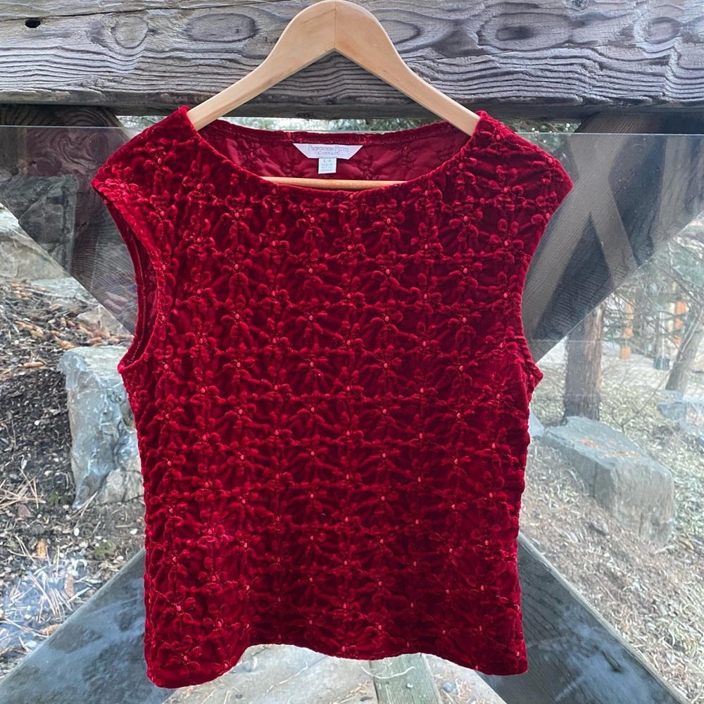 Vintage velvet floral top